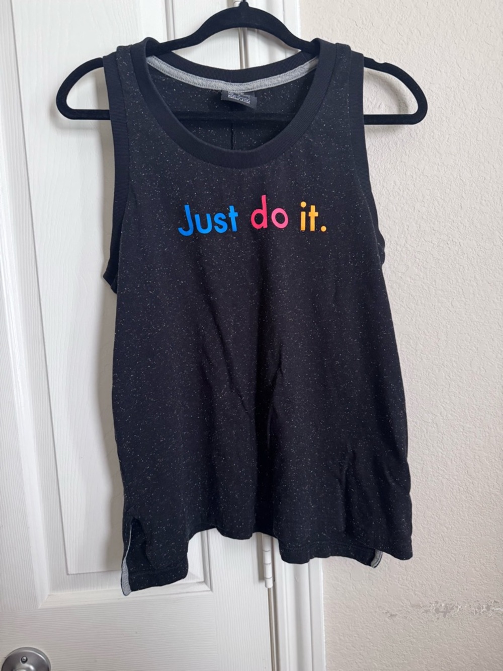 Nike Black Speckled Just Do It Tank Top